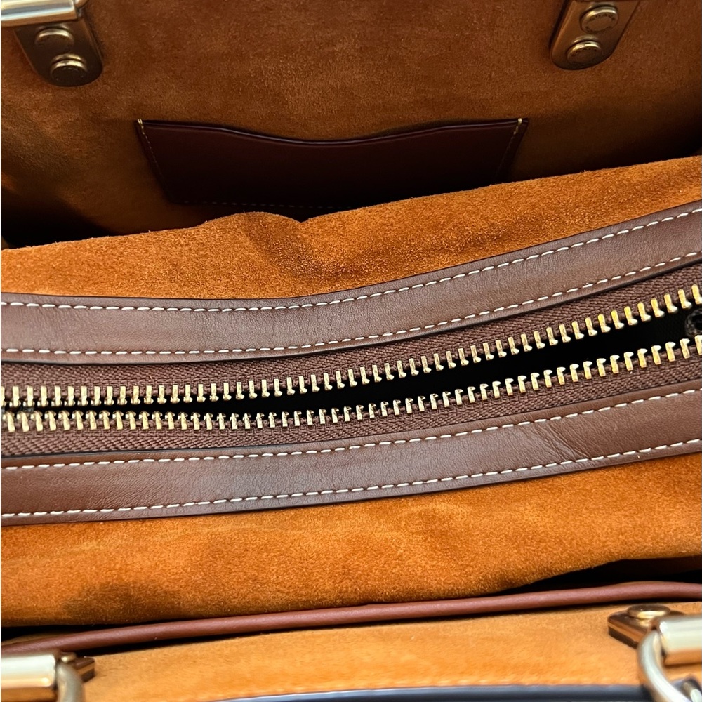 COACH Rogue Bag 25 in Signature Textile Jacquard Brown - Picture 11 of 16